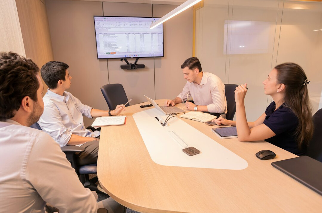 team of developers in meeting