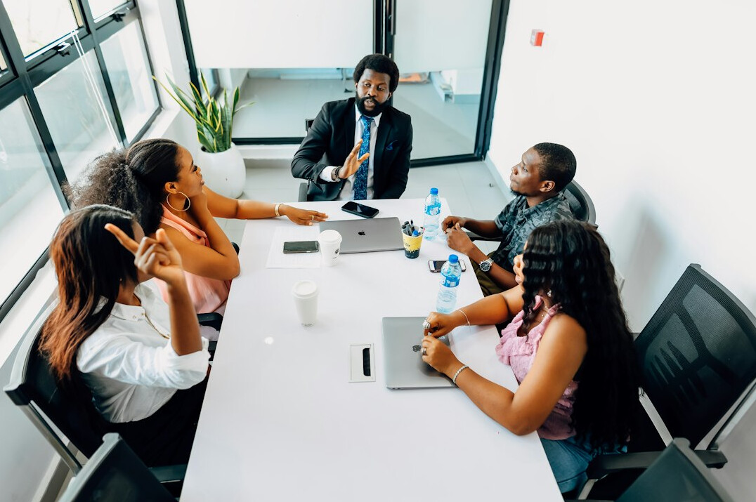 business meeting with clients
